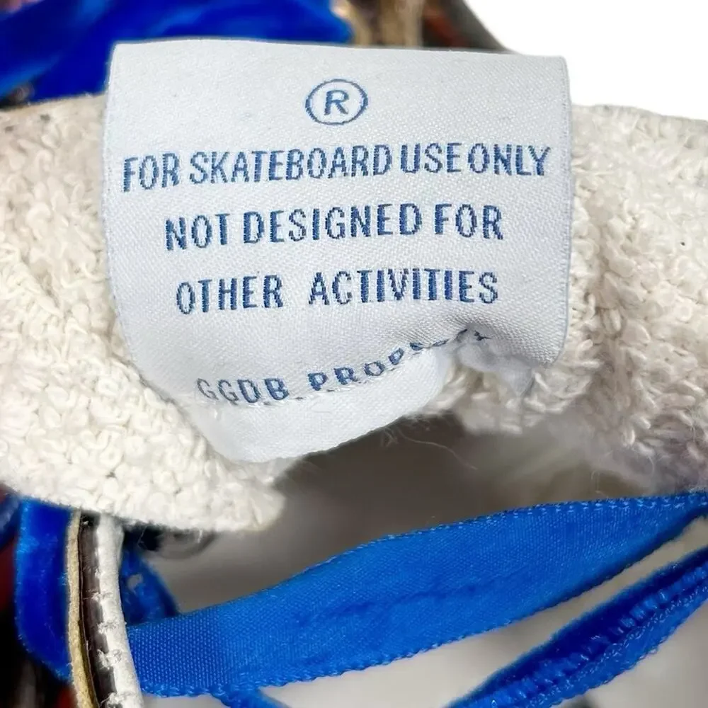 GOLDEN GOOSE May Sneaker in Leopard Laminated & Bluette Velvet Laces EU 39